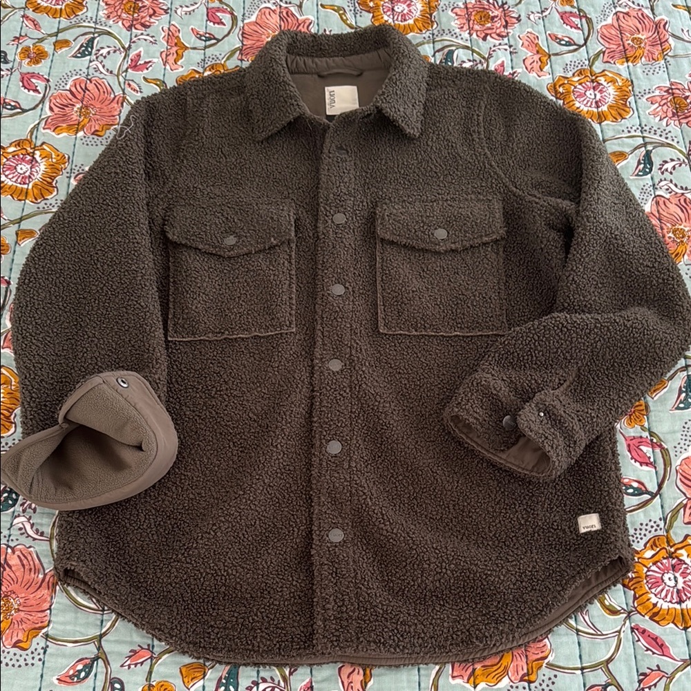 Vuori Sycamore Shirt Jacket in Dark Cocoa Size S